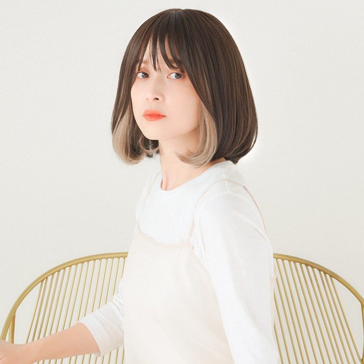 天使のインナーカラーカジュアルボブ