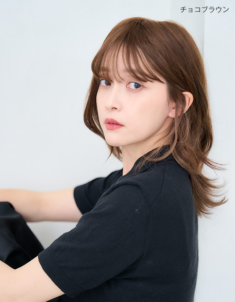 ヘアピース_ロングストレートplus人毛100%