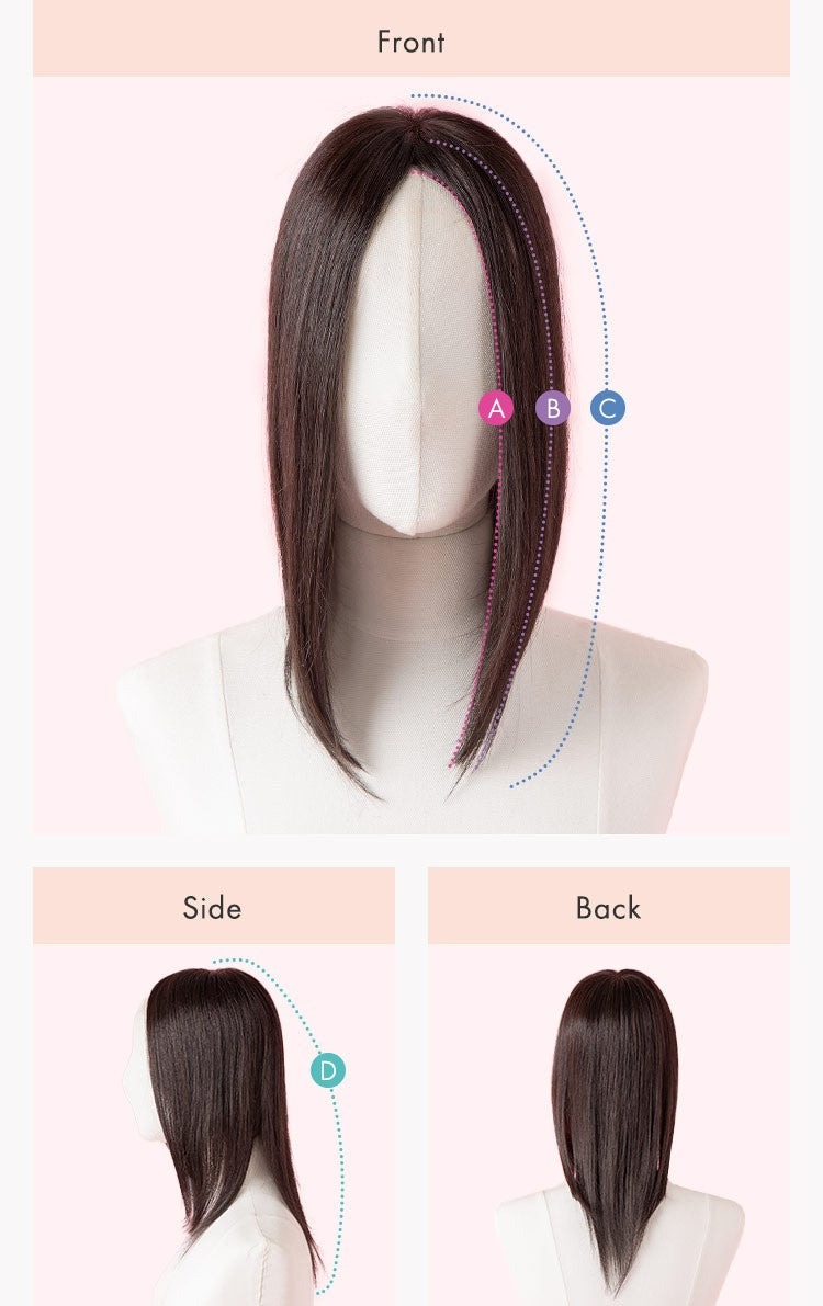 天使のヘアピースワイド_ナチュラル人毛MIX