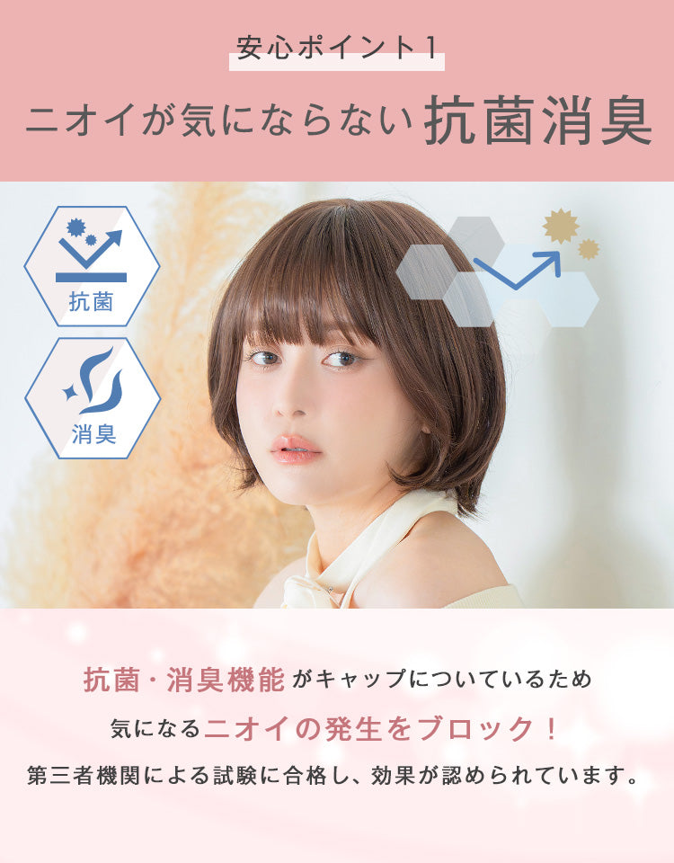 潤リラックスウィッグ_ラテショート