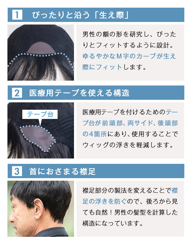 【メンズパンフレット掲載】ロイヤルショート人毛MIX