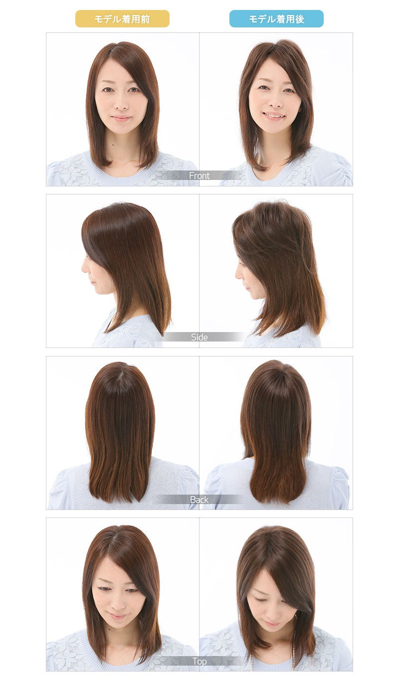 天使のヘアピース_ストレート人毛MIX